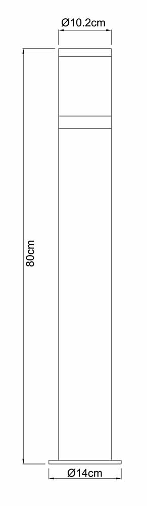 Lampe extérieure pilier argent métal moderne Globo Xeloo – Image 4