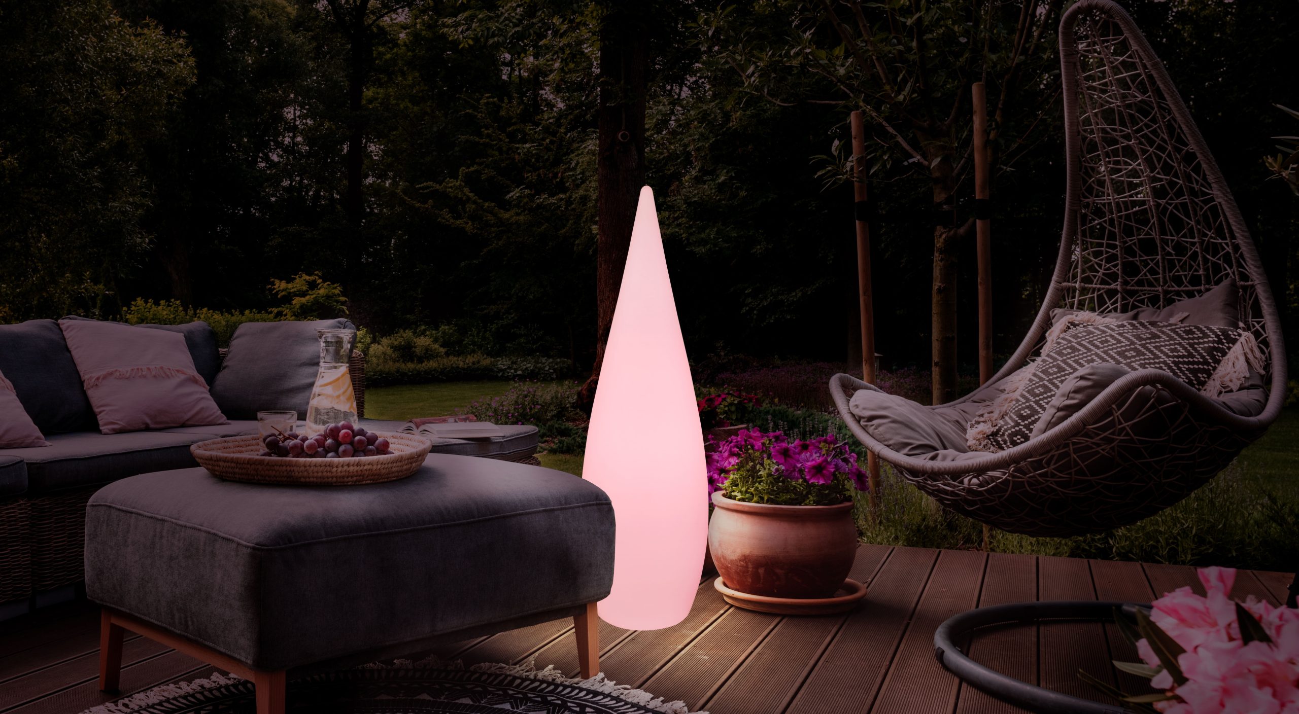 Lampe extérieure tendance en plastique blanc Globo Gunther – Image 2