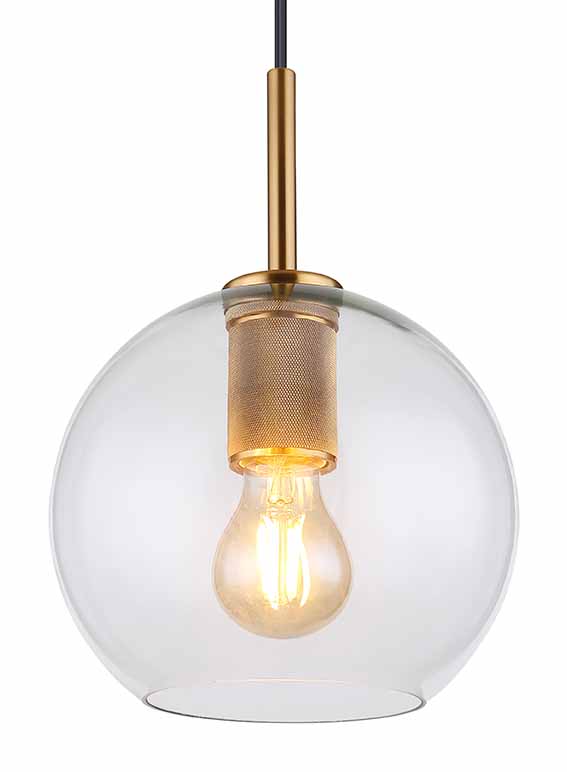 Lampe suspendue classique en laiton en forme de boule Globo Adara – Image 2