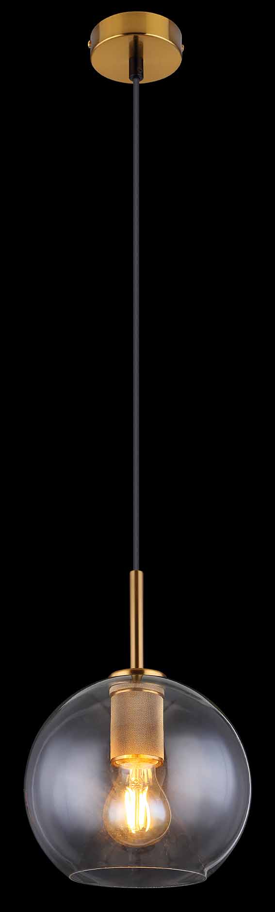 Lampe suspendue classique en laiton en forme de boule Globo Adara – Image 3