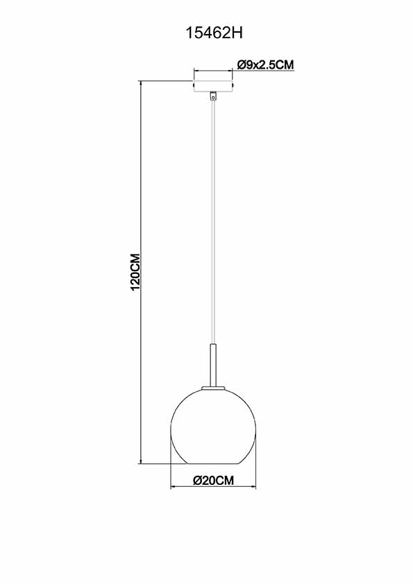 Lampe suspendue classique en laiton en forme de boule Globo Adara – Image 5