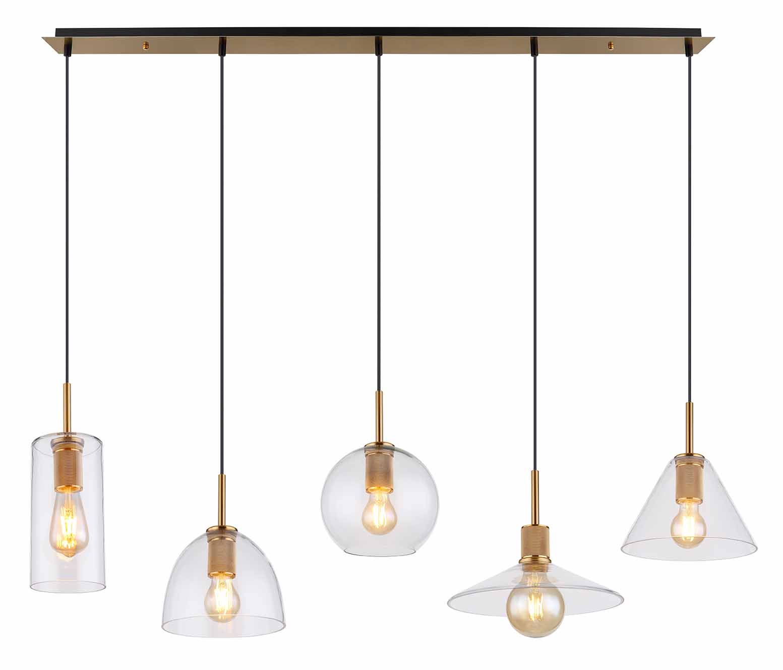 Lampe suspendue classique en laiton métal Globo Adara – Image 2