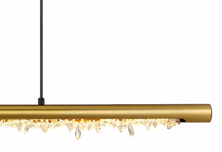 Lampe suspendue classique en laiton métal Globo Felicitas – Image 3