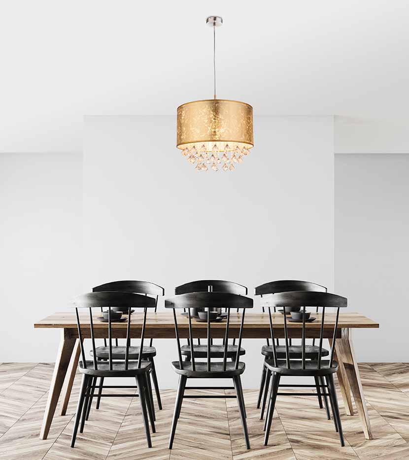 Suspension classique en métal nickel Globo Amy – Image 2