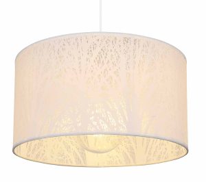 Alternative view of Lampe suspendue classique ronde blanche Globo Pinni