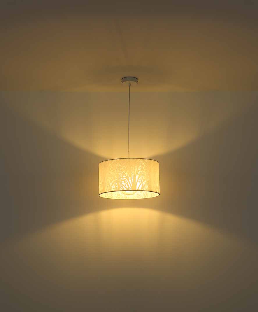 Lampe suspendue classique ronde blanche Globo Pinni – Image 3