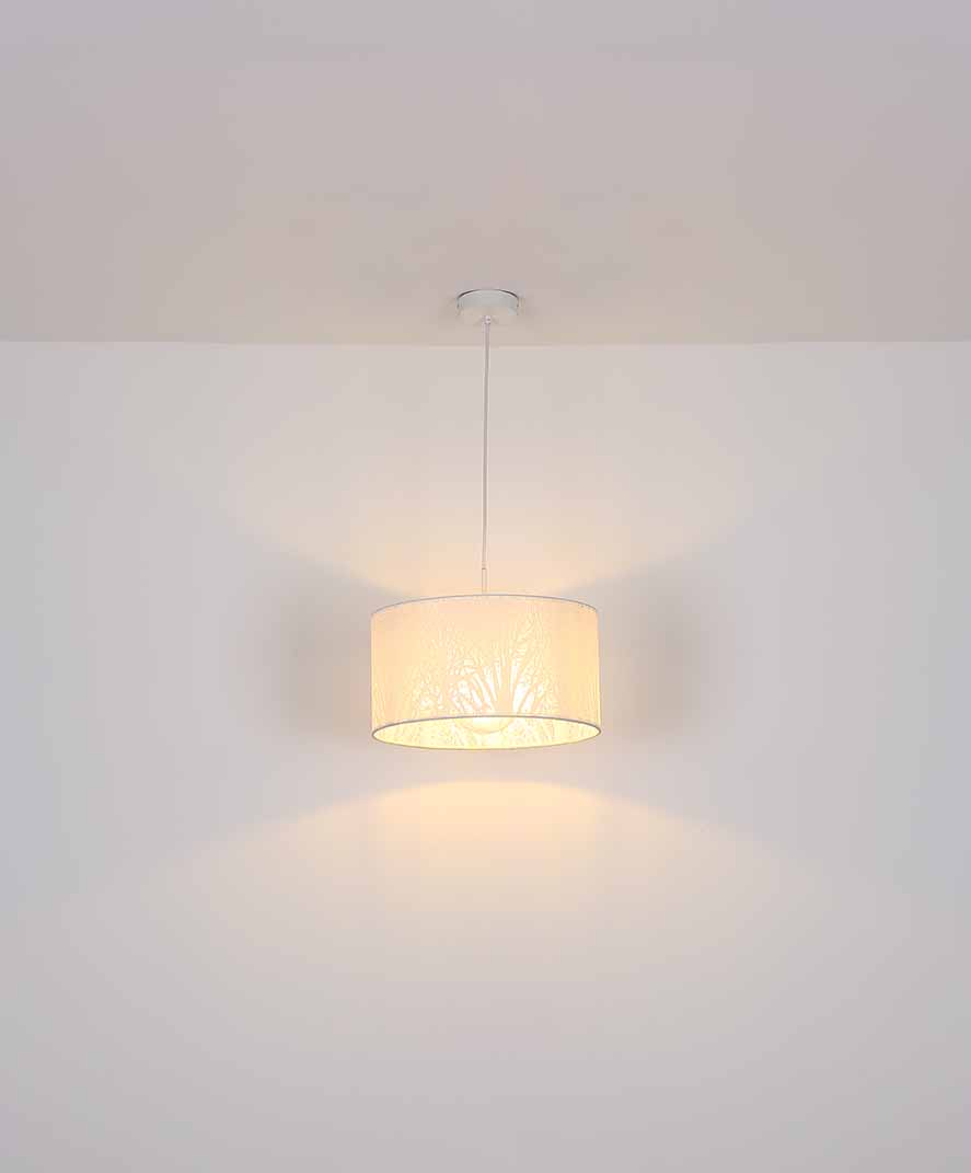 Lampe suspendue classique ronde blanche Globo Pinni – Image 4