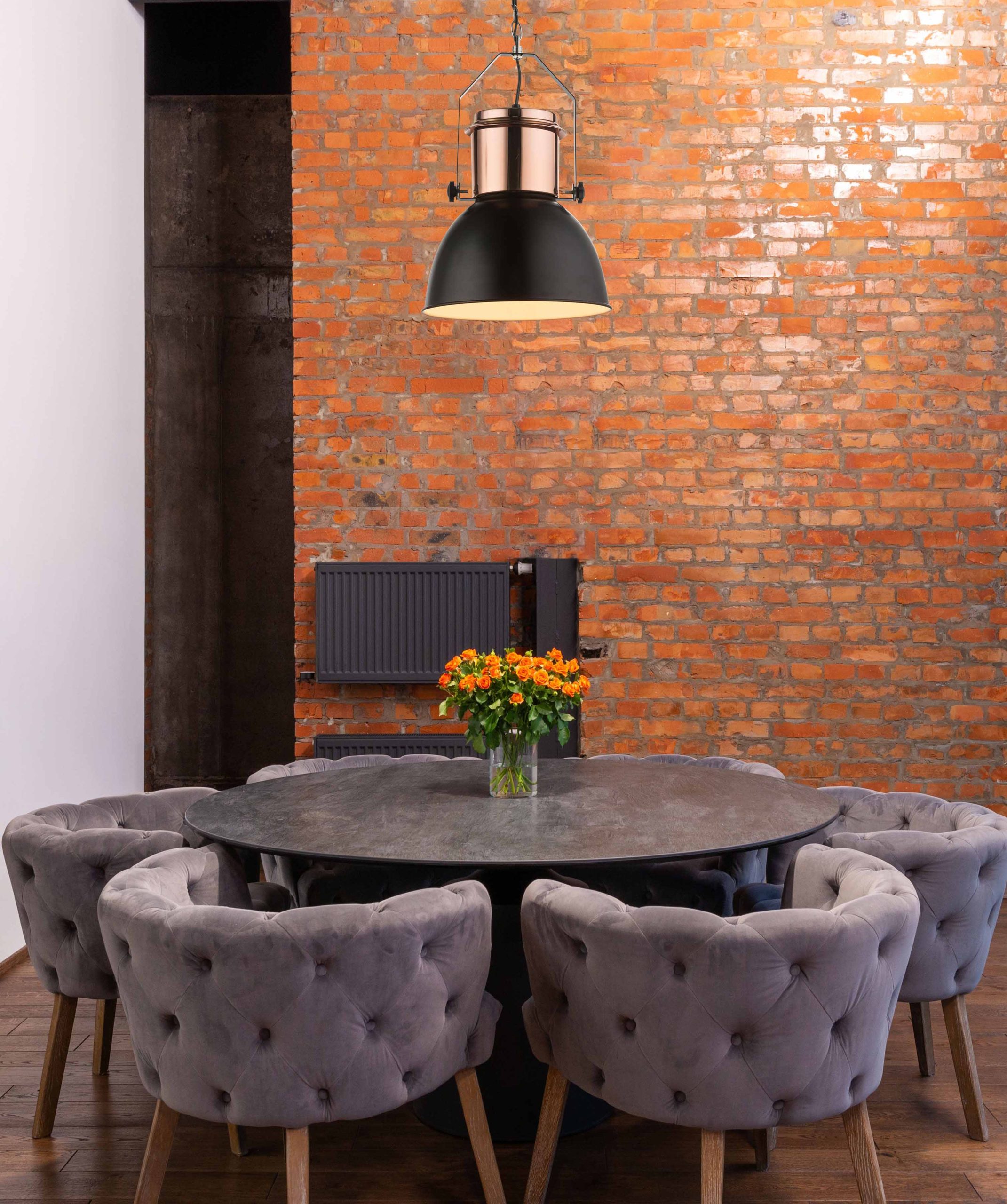 Suspension industrielle en métal cuivre Globo Kutum – Image 3