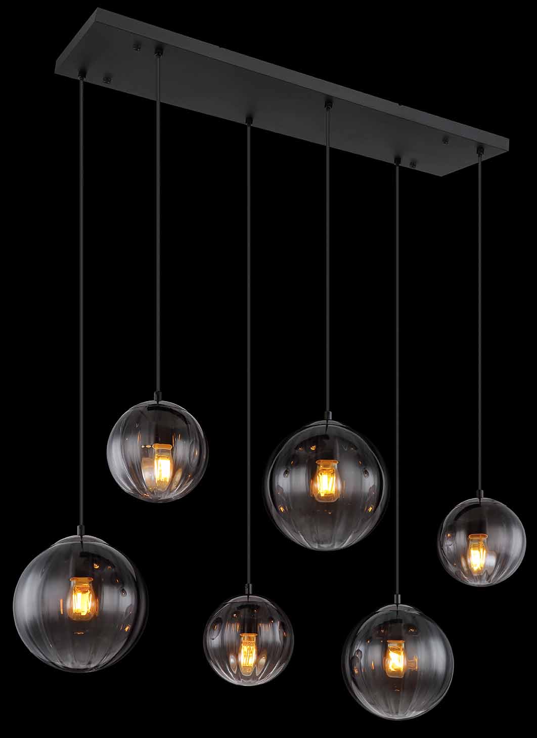 Suspension contemporaine avec boules noires Globo Dallerta – Image 4