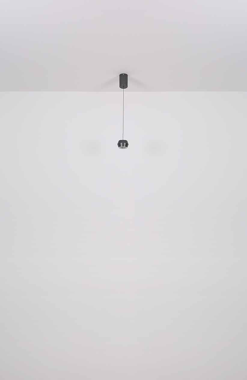 Suspension moderne en métal gris Globo Marthy – Image 5