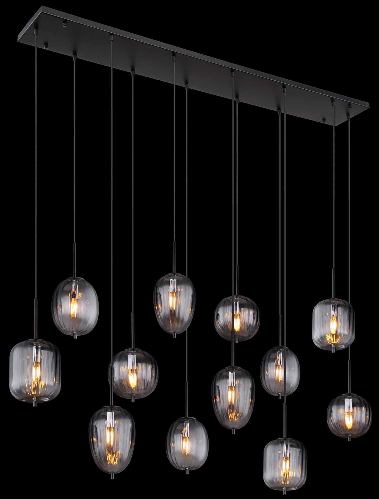 Suspension moderne en métal noir Globo Attila – Image 4