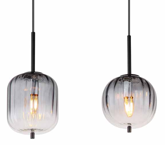 Suspension design noire en métal Globo Attila – Image 3