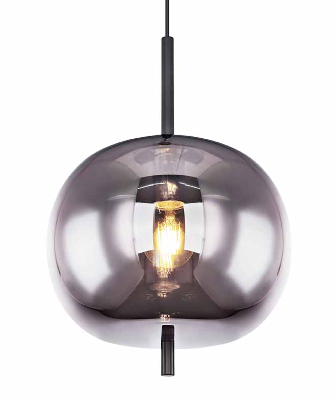 Suspension moderne ronde en laiton Globo Blacky I – Image 2