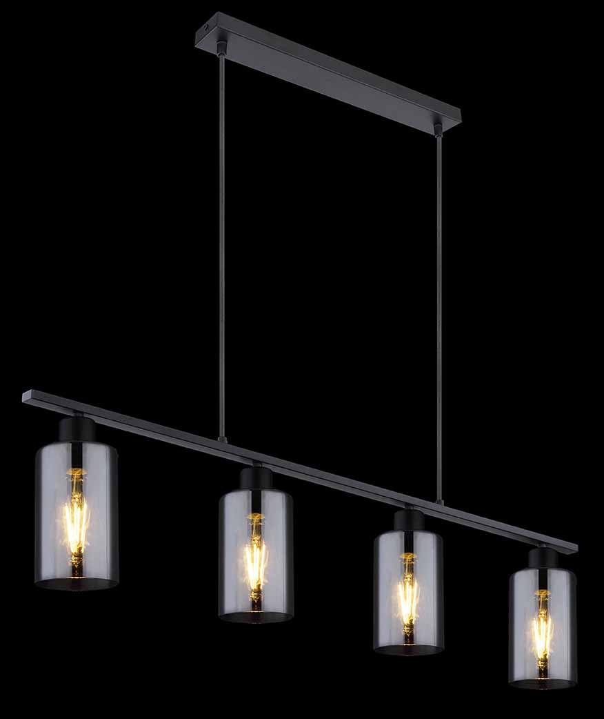 Lampe suspendue moderne en métal noir Globo Hadera – Image 4