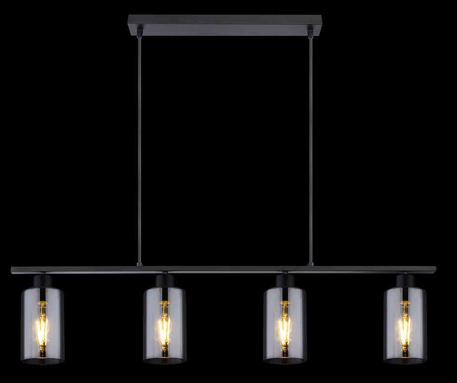 Lampe suspendue moderne en métal noir Globo Hadera – Image 5