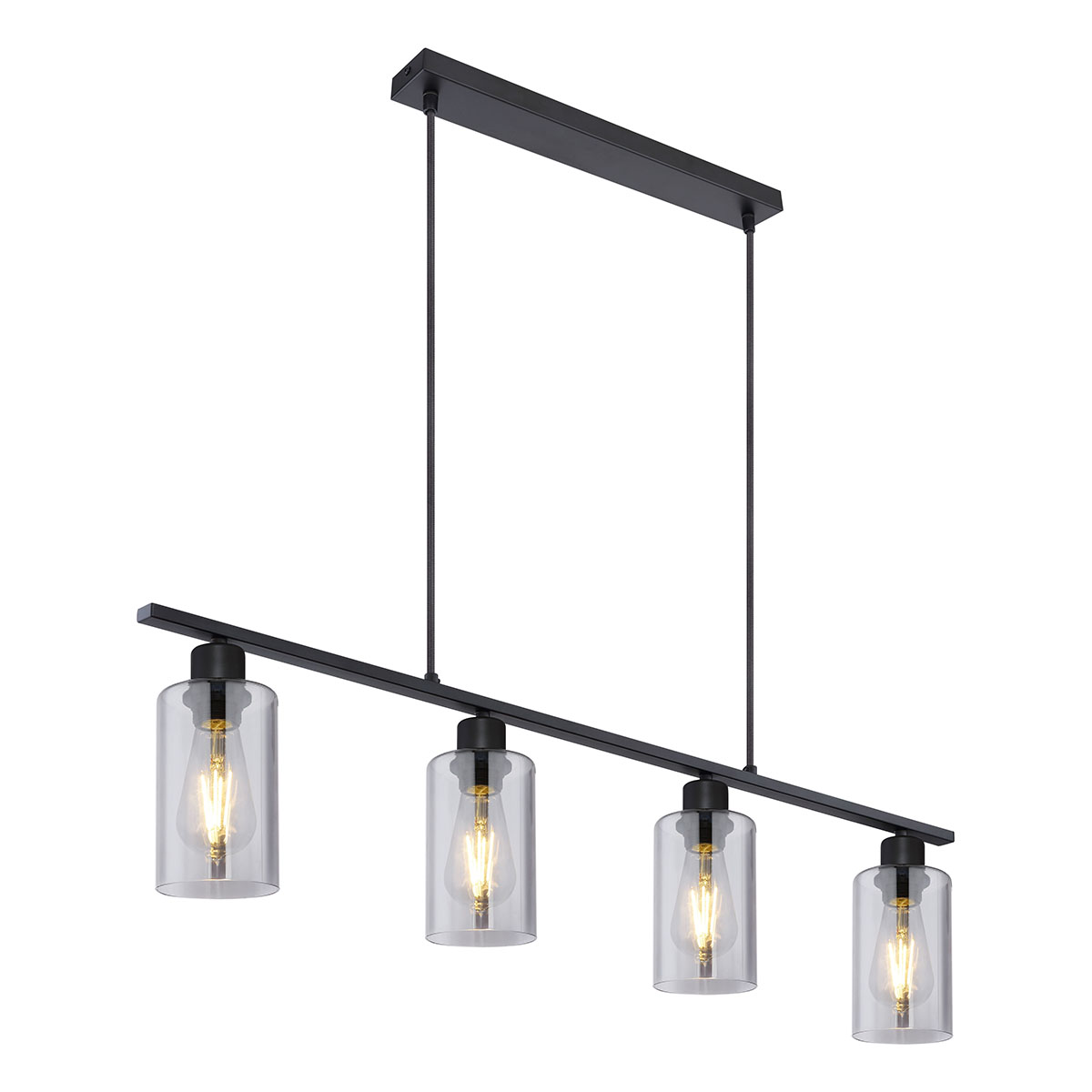 lampe-suspendue-moderne-en-métal-noir-globo-hadera-15465-4h