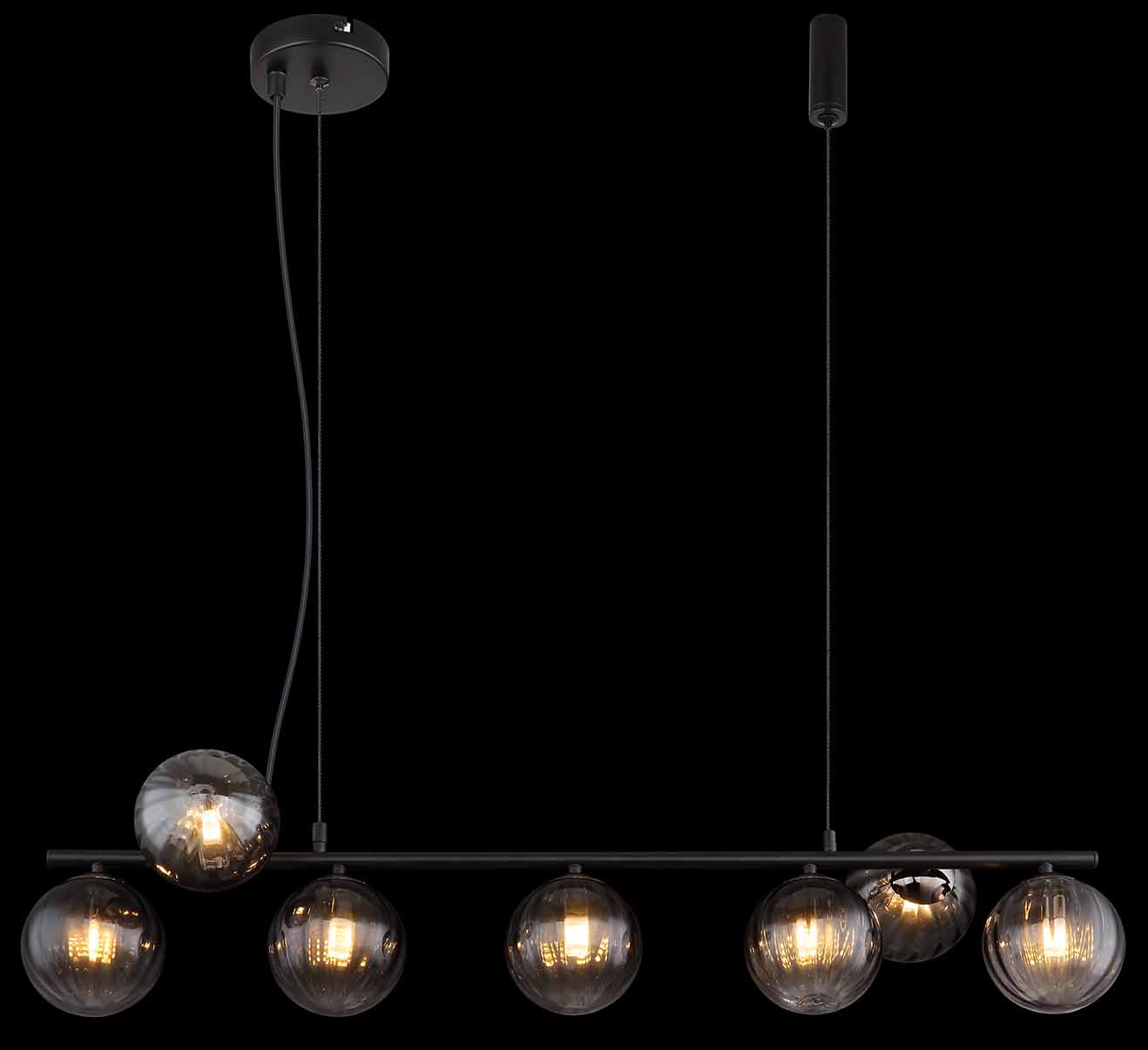 Suspension noire moderne en métal Globo Dallerta – Image 5