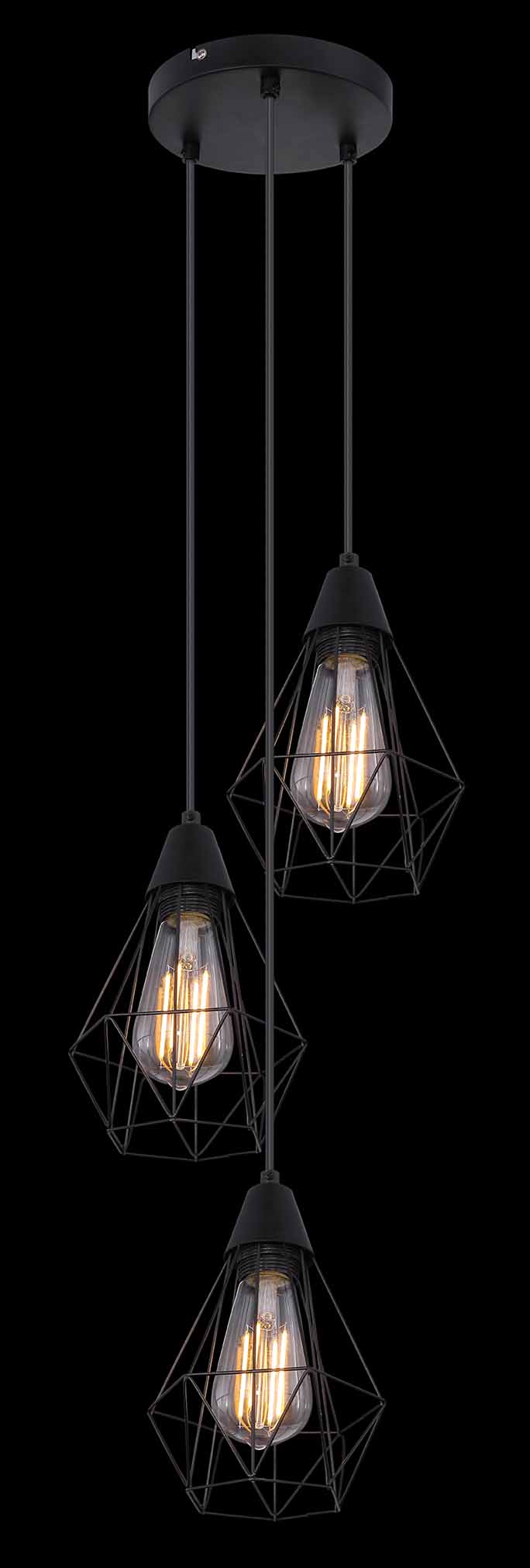 Suspension vintage en métal noir Globo Isabella – Image 3