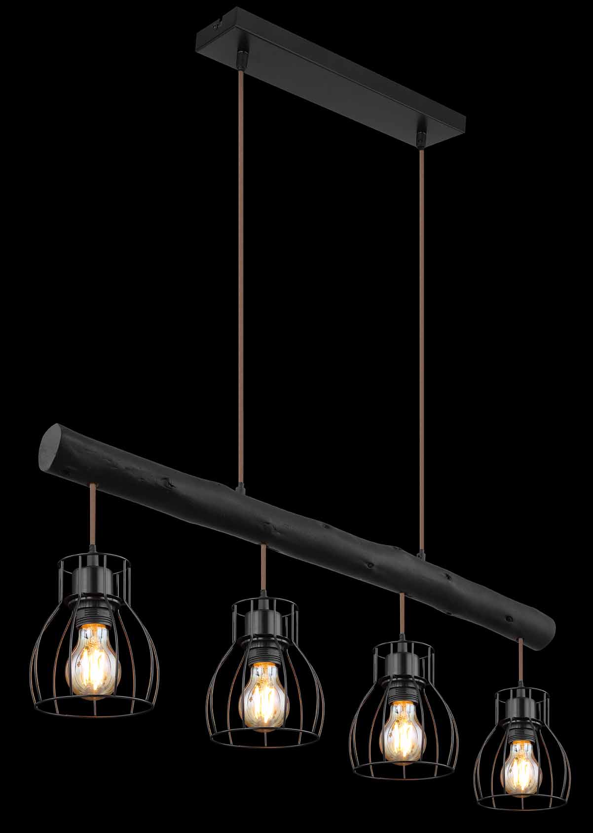 Suspension rétro en métal noir Globo Mina – Image 4