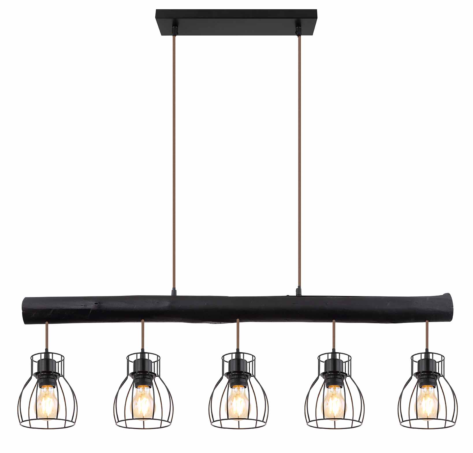 Suspension en métal noir rétro Globo Mina – Image 2