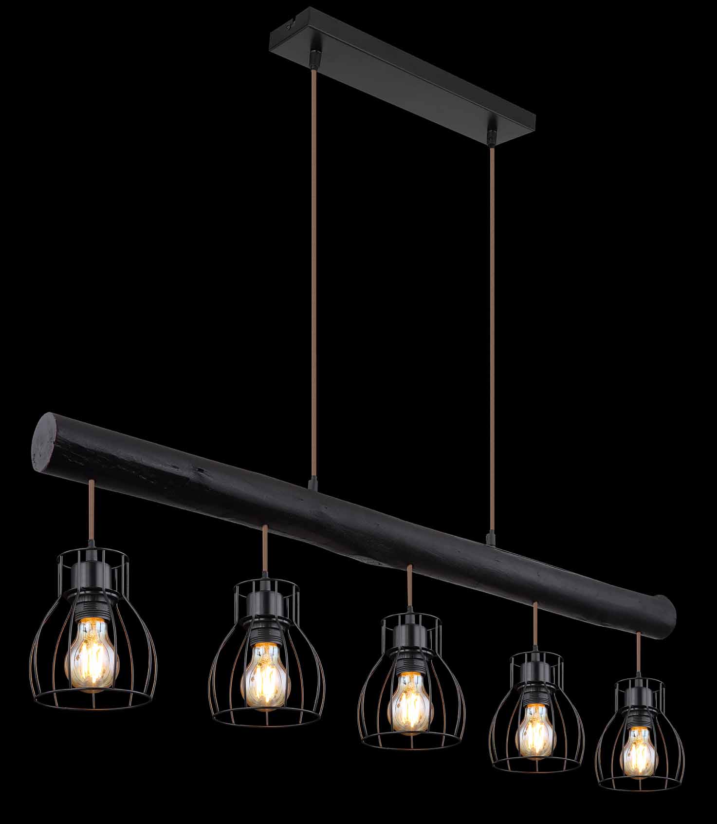 Suspension en métal noir rétro Globo Mina – Image 4