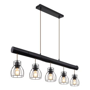 lampe-suspendue-rétro-en-métal-noir-globo-mina-15326-5nb