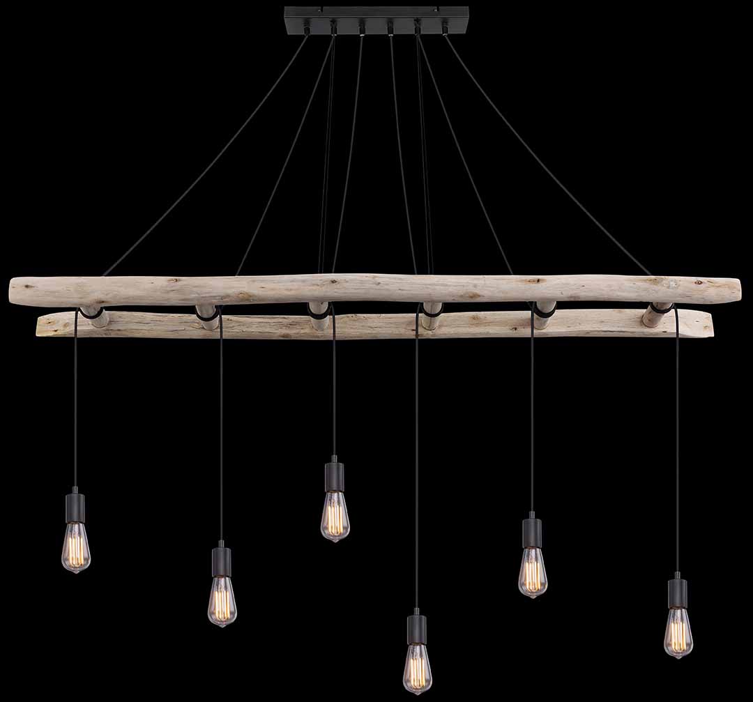 Suspension en bois naturel style rustique Globo Irmgard – Image 5