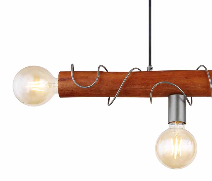 Lampe suspendue rurale en métal gris Globo Alice – Image 3