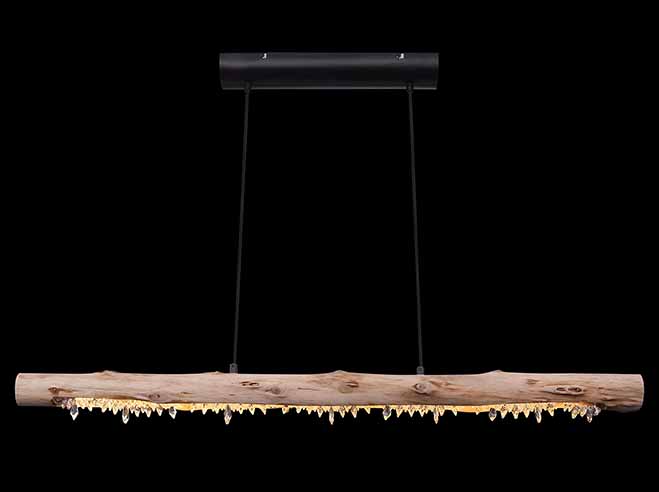 Suspension rustique noire en forme de poutre Globo Felicitas – Image 5