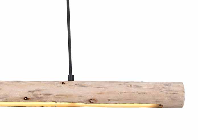 Lampe suspendue rurale en métal noir Globo Mella – Image 3