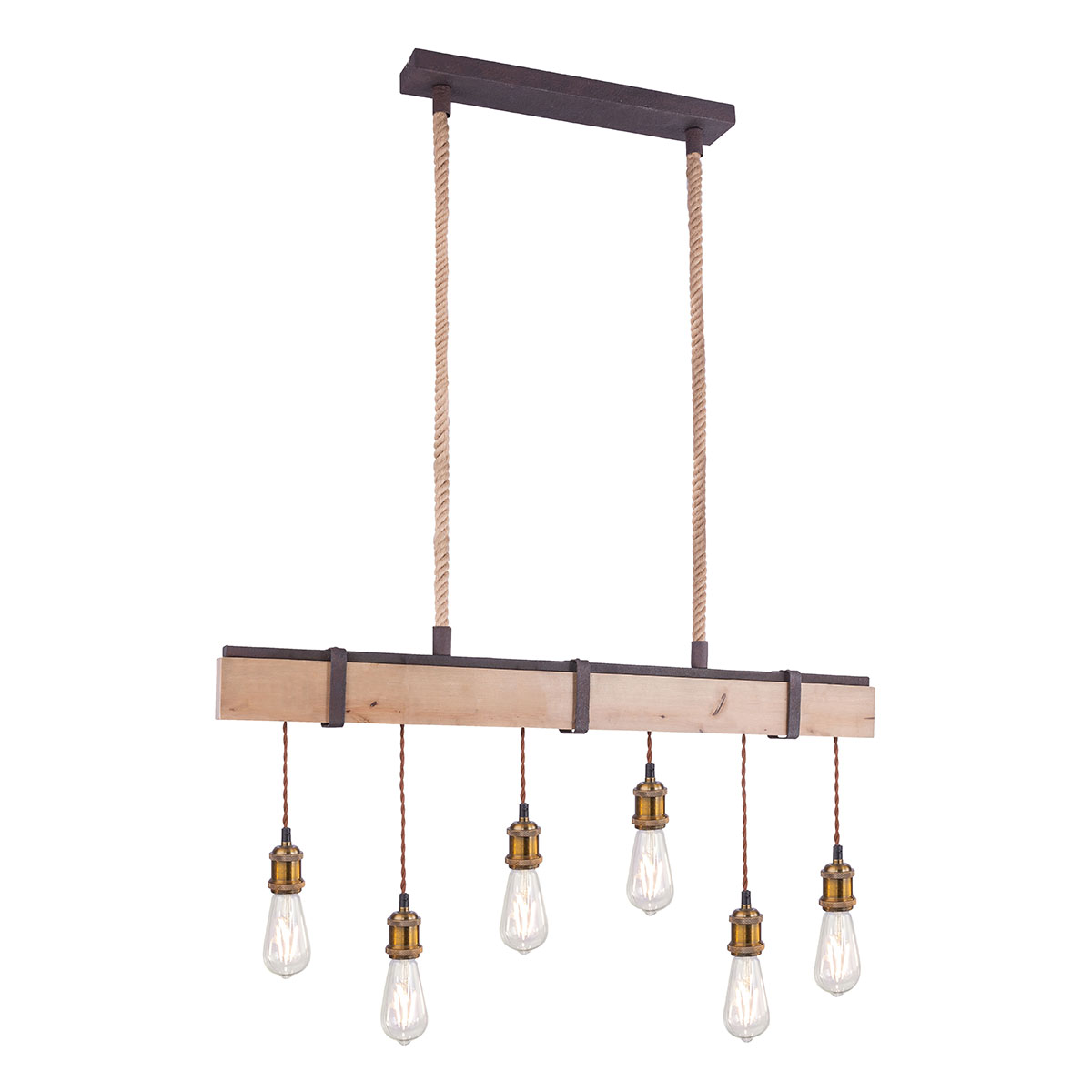 lampe-suspendue-rustique-en-métal-brun-globo-mucha-15316-6n