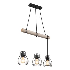 lampe-suspendue-rustique-en-métal-noir-globo-mina-15326-3h