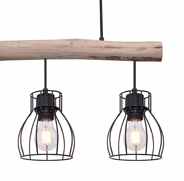 Suspension en métal noir style rustique Globo Mina – Image 4