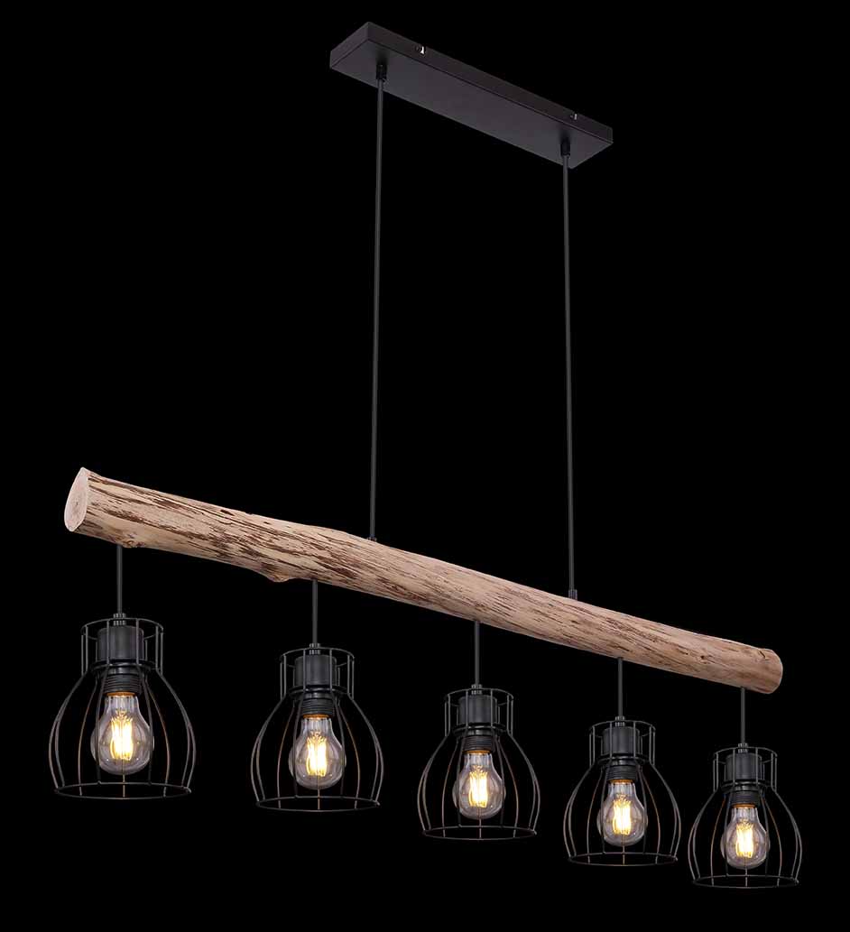 Suspension noire en métal style rétro Globo Mina – Image 5