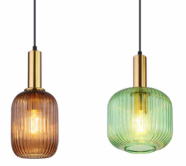 Lampe suspendue tendance en laiton métal Globo Normy – Image 3