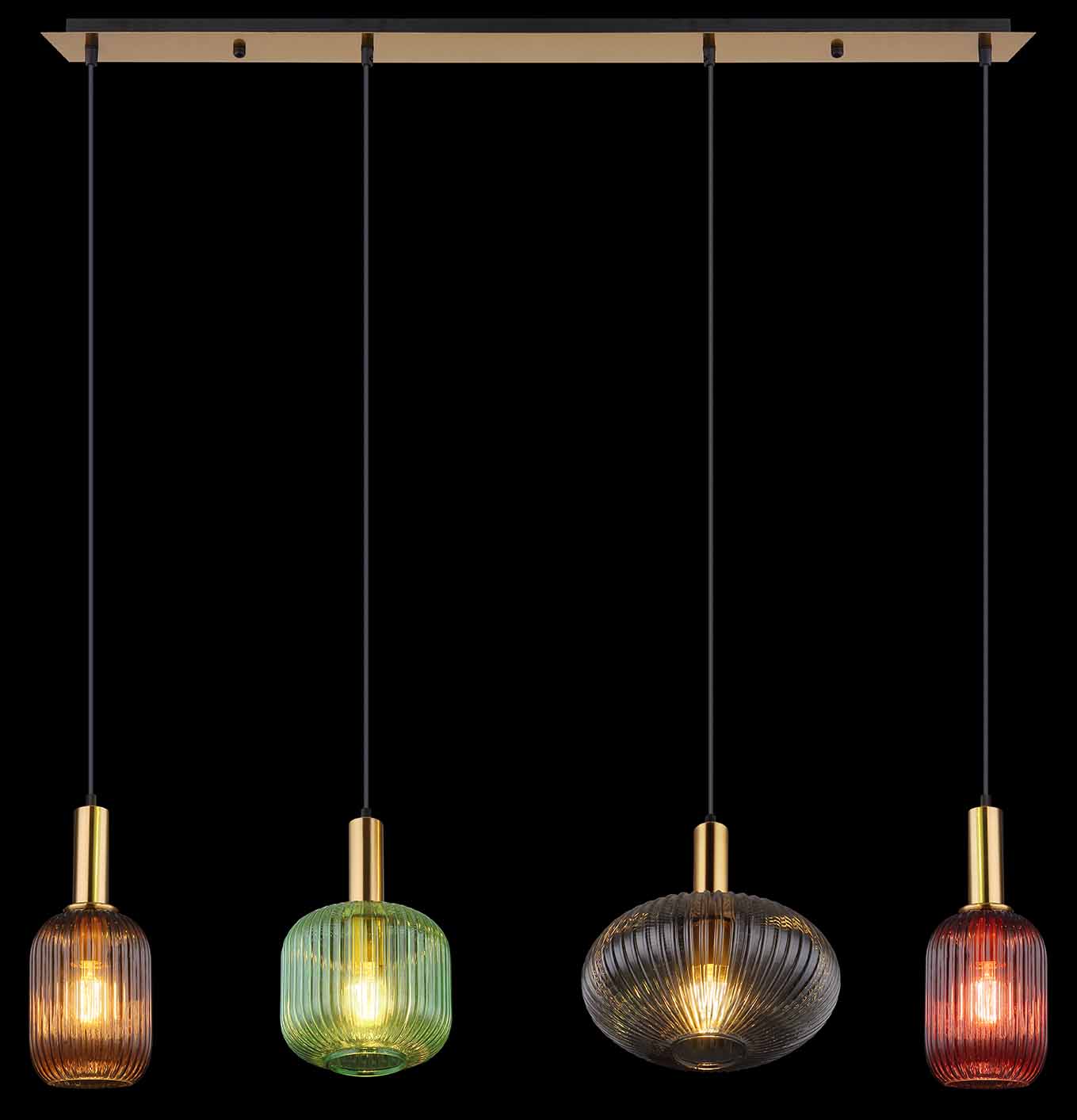 Lampe suspendue tendance en laiton métal Globo Normy – Image 5