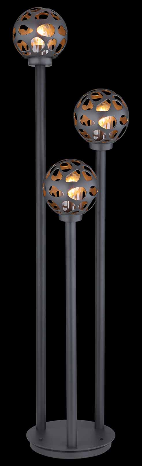 Lampes extérieures rétro à globes anthracites Globo Hilario – Image 3