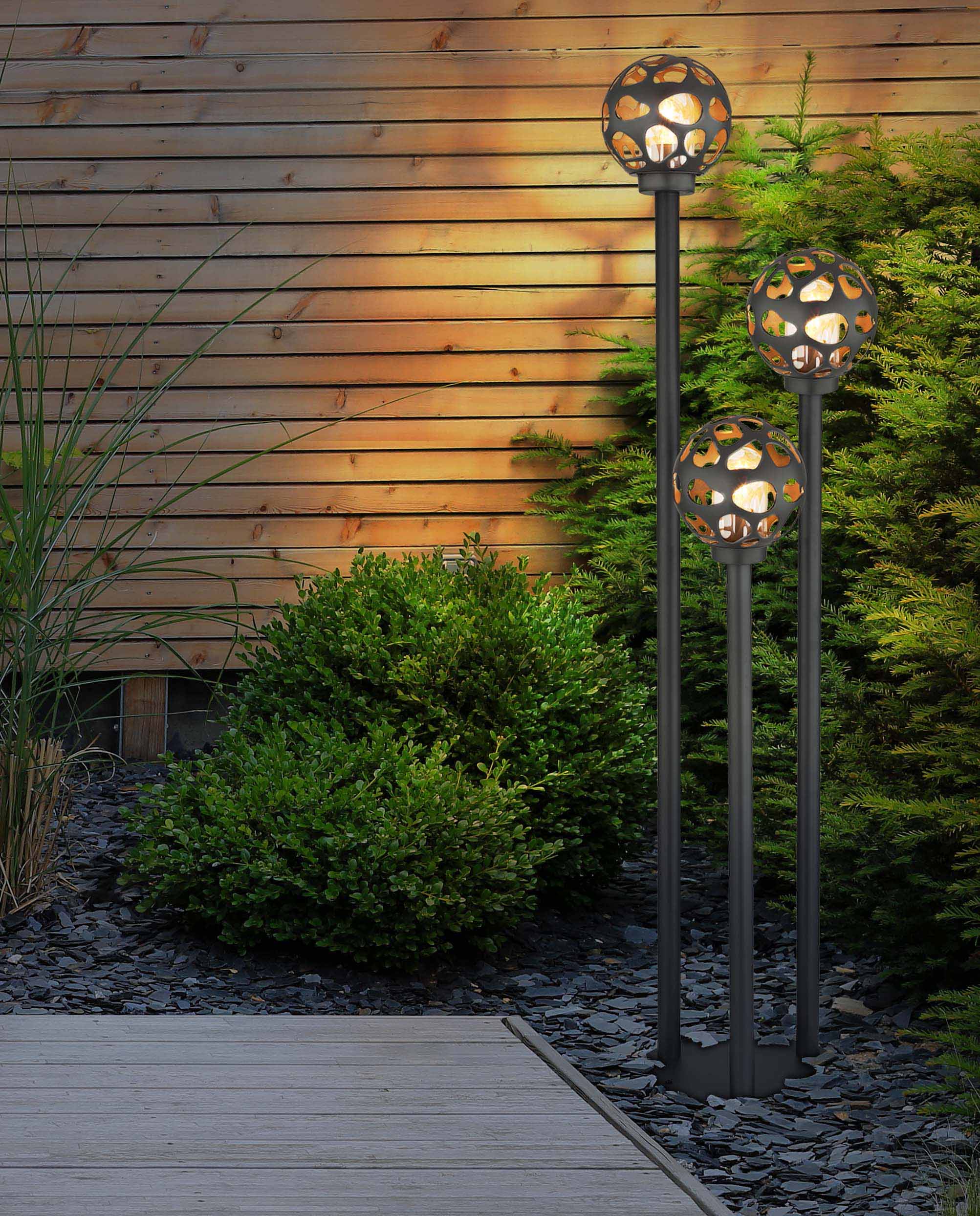 Lampes extérieures rétro à globes anthracites Globo Hilario – Image 4