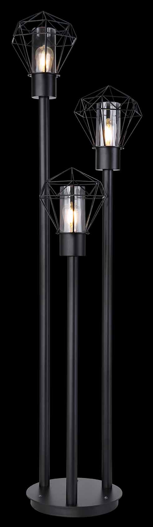 Lampes extérieures rétro noires en métal Globo Horace – Image 3