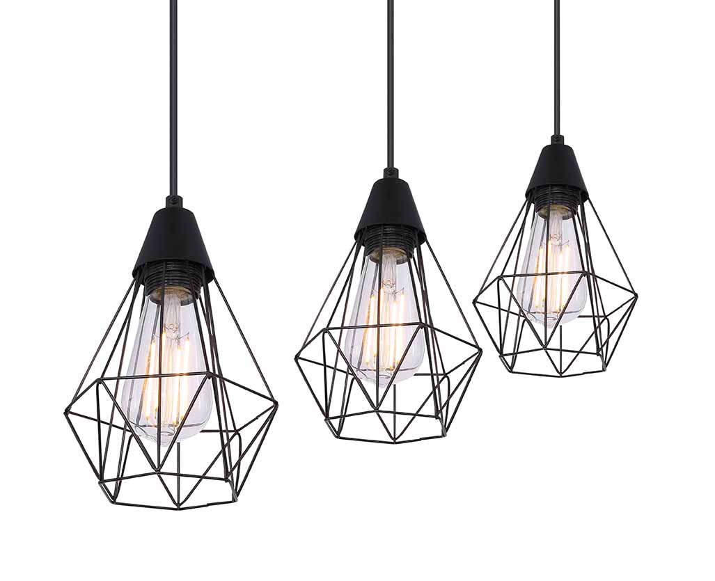 Suspension rétro en métal noir Globo Isabella – Image 3