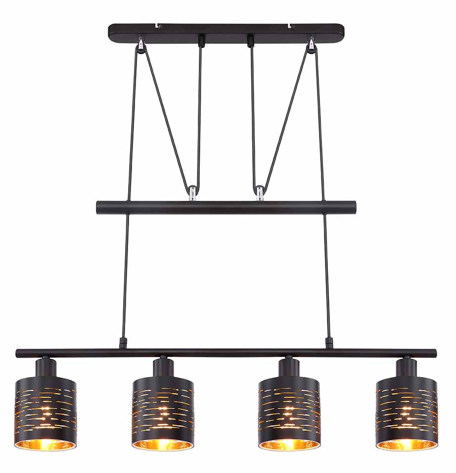 Plafonnier rétro rond noir Globo Tunno – Image 2