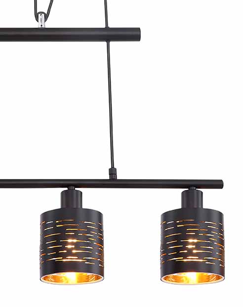 Plafonnier rétro rond noir Globo Tunno – Image 3