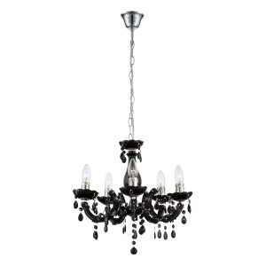 lustre-5-lumières-noir-métal/acrylique-globo-cuimbra-ii-63110-5