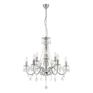 lustre-baroque-9-lumières-chrome-globo-william-63129-9