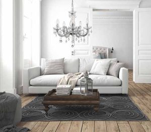 Alternative view of Lustre chromé 5 lumières métal/acrylique Globo Cuimbra II