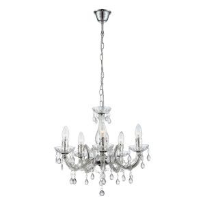 lustre-chromé-5-lumières-métal/acrylique-globo-cuimbra-ii-63116-5