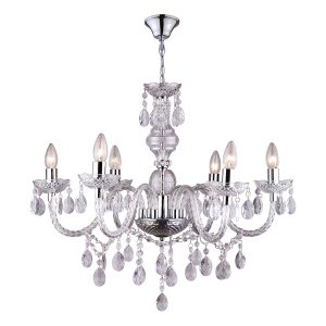 lustre-métal/acrylique-6-lumières-chrome-globo-cuimbra-i-63116-6
