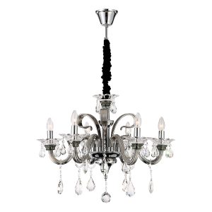 lustre-moderne-6-lumières-chrome-globo-dunja-64104-6