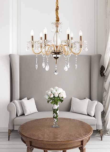 Lustre moderne doré 6 lumières Globo Melissa – Image 4