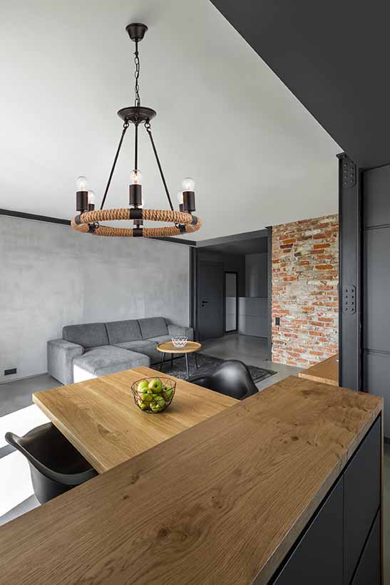 Lustre noir/naturel 6 lumières avec corde de chanvre Globo Ulleu – Image 4